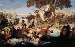 Giovanni delle Bande Neres Armee überquert die Adda