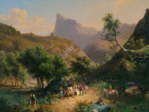 Entführung der Tochter des Herzogs von Genf (?) durch Thomas von Savoyen von Giuseppe Bisi