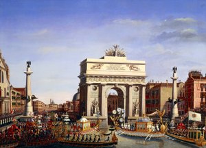 Napoleon Bonapartes Einzug in Venedig, 29. November von Giuseppe Borsato