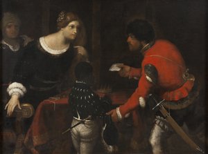 Caterina Cornaro, Königin von Zypern, erhält einen Brief vom Rat