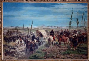 Italienisches Militärlager in der Schlacht von Magenta im Jahr 1859