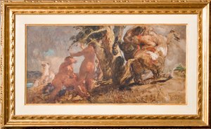 Die Badenden und ein Zentaur