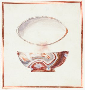 Marmorierte Schale mit Deckel von Giuseppe Grisoni