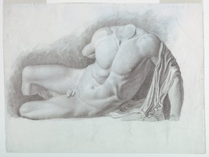Akademische Studie einer klassischen Aktfigur von Giuseppe Longhi