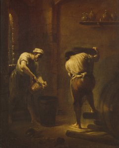 Szene im Keller, ca. 1710-1715 von Giuseppe Maria Crespi