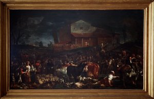 Der Jahrmarkt in Poggio a Caiano in der Toskana, Italien von Giuseppe Maria Crespi