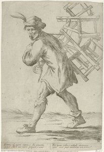 Stuhlhändler (Straßenverkäufer in Bologna) von Giuseppe Maria Mitelli