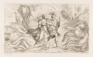 Venus rettet Aeneas aus den Flammen. Irrfahrten des Aeneas. L