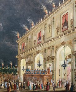 Feier in Cascine zu Ehren von Ferdinand III., Nachtkonzert im Hof des Casinos