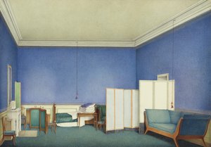 Schlafzimmer von General Graf Adam Albert von Neipperg, zweiter Ehemann von Marie Louise von Parma von Giuseppe Naudin