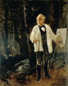 Selbstporträt im Wald von Fontainebleau von Giuseppe Palizzi