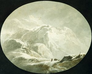 Schneebedeckter Alpenpass von Giuseppe Pietro Bagetti