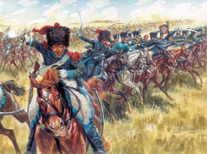 Erstes Kaiserreich: 16. Regiment der leichten Kavallerie der Großen Armee - Illustration von Giuseppe Rava von Giuseppe Rava