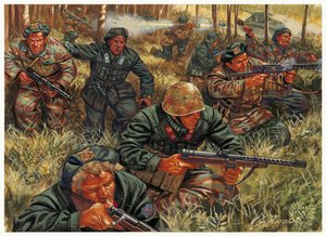 Zweiter Weltkrieg: Prinz Junio Valerio Scipione Borghese (1906-1974) an der Spitze der italienischen Einheit Xe Flotiglia MAS oder DECIMA MAS oder X Mas von Giuseppe Rava