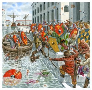 Die Westgoten erobern Ostia 410 v. Chr.