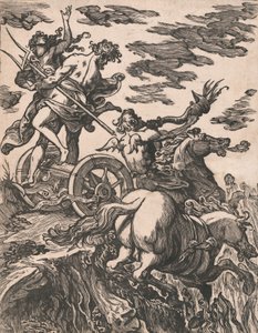 Raub der Persephone mit Pluto zu Pferd rechts, 1590-1607