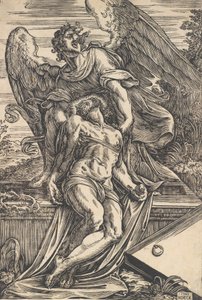 Der tote Christus, unterstützt von einem Engel, 1582