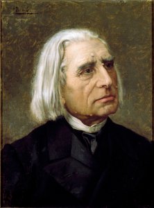 Porträt des ungarischen Komponisten und Pianisten Franz Liszt (1811-1886) von Giuseppe Tivoli
