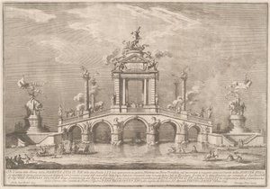 Ein Triumphbogen geschmückt mit Relikten der Stadt Ercolano von Giuseppe Vasi