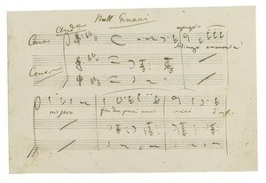 Autograph: Oper Ernani, Finalarie Solingo, errante e misero von Giuseppe Verdi