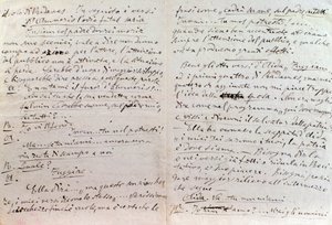 Handgeschriebener Brief von Giuseppe Verdi an den Autor des Aida-Librettos Antonio Ghislanzoni von Giuseppe Verdi
