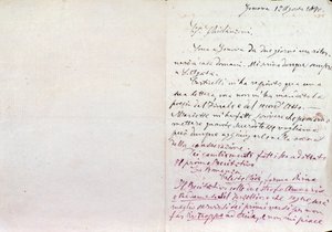 Handgeschriebener Brief von Giuseppe Verdi an den Autor des Aida-Librettos Antonio Ghislanzoni von Giuseppe Verdi