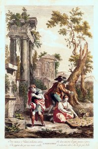 Allegorische Darstellung der Industrie. Zeichnung von Giuseppe Zocchi (1711-1767), 18. Jahrhundert von Giuseppe Zocchi
