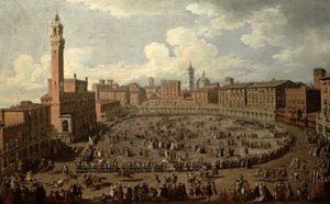 Der Palio, Piazza del Campo, Siena von Giuseppe Zocchi
