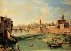 Ansicht des Arno und der Ponte Alla Carraia