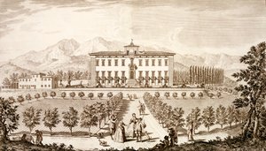 Blick auf die Villa del Barone, aus 
