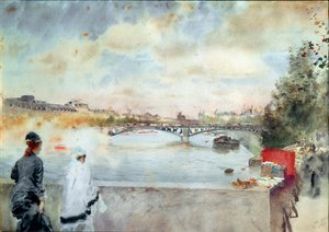 Die Ufer der Seine von Giuseppe or Joseph de Nittis