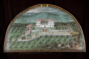 Ansicht der Villa La Peggio bei Florenz, Italien