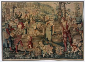 Herbst: Weinszene aus dem Set der vier Jahreszeiten