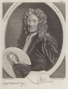 Sir Christopher Wren, englischer Architekt, und Hugh Howard, englischer Künstler und Sammler