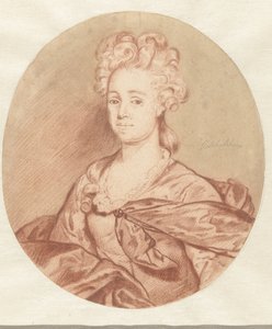 Porträt einer unbekannten Frau, oval von Godfried Schalcken