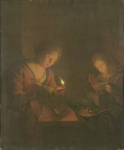 Feuer und Licht von Godfried Schalken or Schalcken