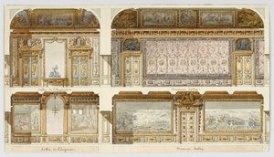 Entwurf für die Dekoration der Appartements des Kaisers und der Kaiserin im Schloss Versailles
