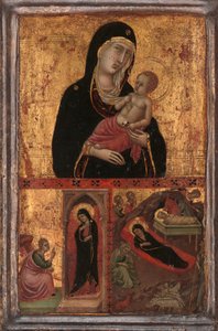 Madonna mit Kind mit der Verkündigung und der Geburt Christi, ca. 1310-15