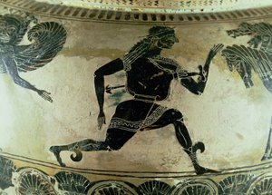 Perseus flieht vor den Gorgonen (Detail) von Gorgon Painter