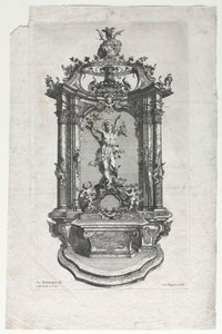 Modell für Altar für Holzschnitzer