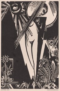 Ohne Titel (Mädchen mit Paradiesvogel) von Gottfried Graf