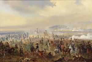 Die Schlacht von Leipzig im Oktober 1813, 1886 von Gottfried Willewalde