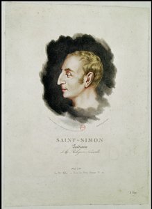 Porträt von Claude Henri de Rouvroy, Graf Saint-Simon (1760-1825), kurz nach seinem Tod, 1825