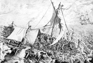 Das Floß der Medusa, 15. Juli von Gottfried or Godefroy Engelmann