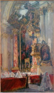 Inneres der Münchner Damenstiftskirche von Gotthardt Kuehl