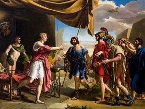 Achilles empfängt Agamemnons Boten