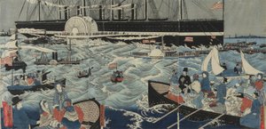 Ein großes Schiff aus Amerika