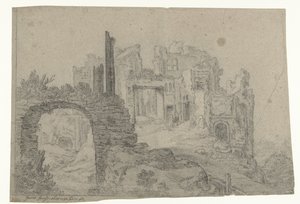 Ruine auf einem Hügel