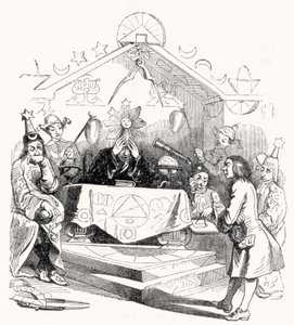 Gulliver vor dem König von Laputa