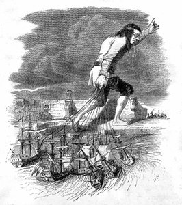 Illustration für Gullivers Reisen von Jonathan Swift von Grandville (1803 47)